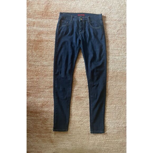 Sassy Jeans Dark Wash Stretch Skinny Denim Pants Size 7 - Picture 1 of 8